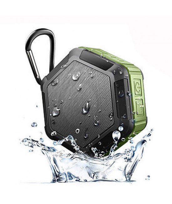 M-08 IP65 Waterproof Portable Outdoor Wireless Bluetooth 4.0 NFC Mini Speaker-Army Green+Black  