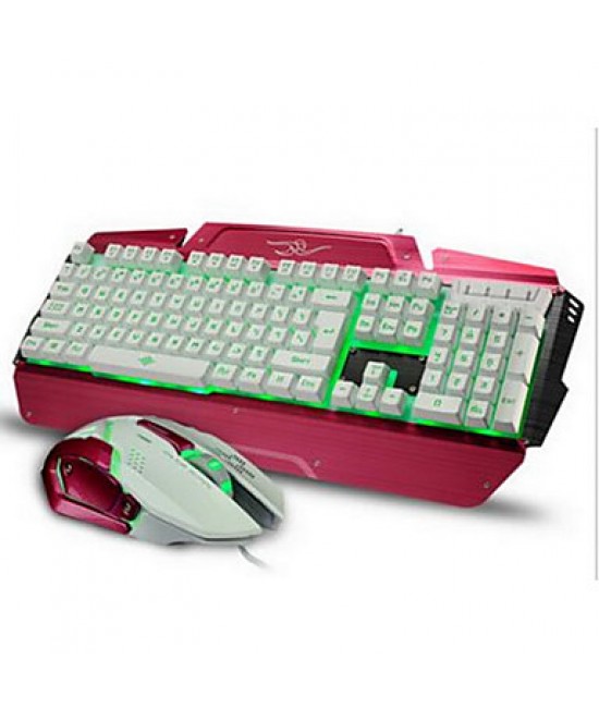 1600Dpi  Wired Game USB Keyboard & Mouse Suit With LED  